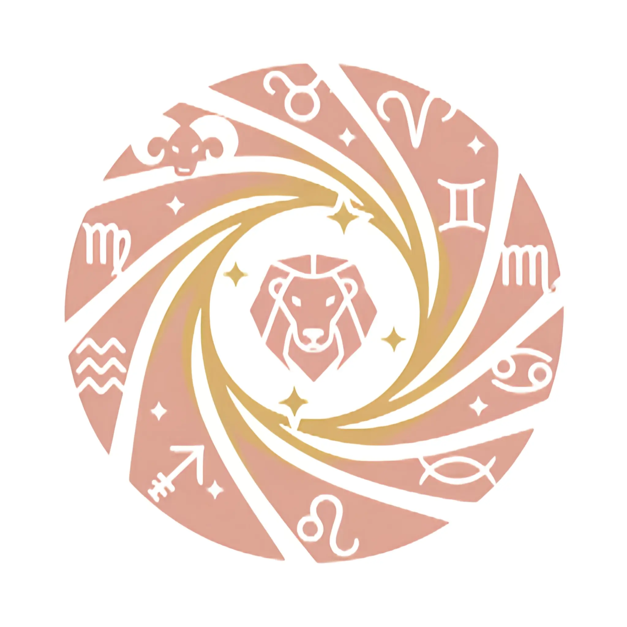 شعار موقع أبراجنا – رمز دائري للأبراج يعبر عن الوعي الذاتي والتحليل النفسي.